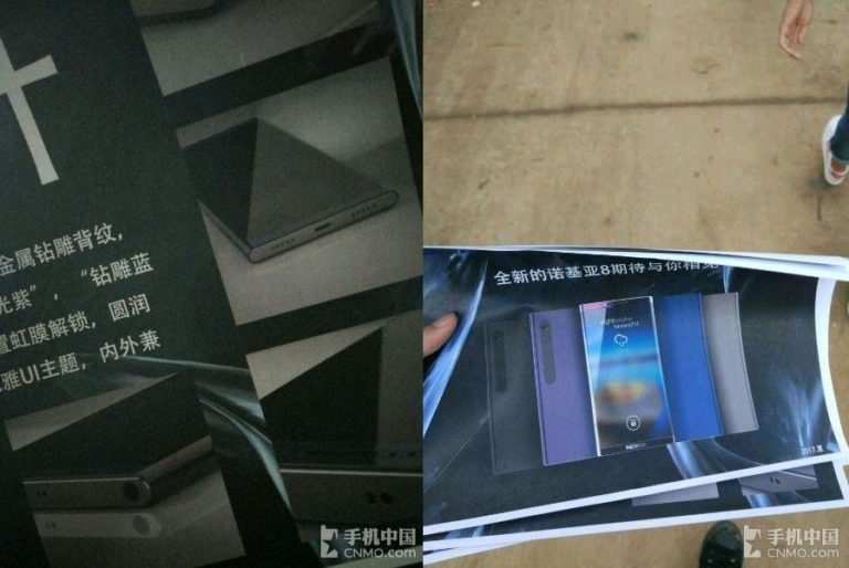 Nokia 8 bất ngờ xuất hiện với màn hình cong tràn cạnh, có cả máy quét mống mắt