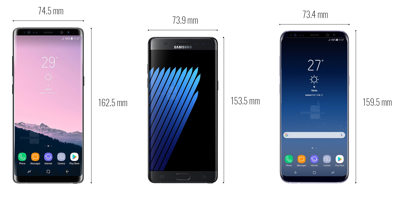Galaxy Note 8 vs Galaxy Note 7 vs Galaxy S8 Plus Galaxy Note 8 vs Galaxy Note 7 vs Galaxy S8 Plus