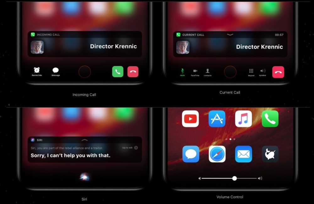 Đây chính là giao diện HomeBar và nút Home ảo trên iPhone 8, nhìn là mê ngay