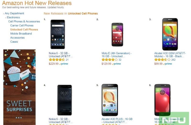 Nokia 6 trở thành smartphone mở khóa bán chạy nhất tại Amazon Mỹ