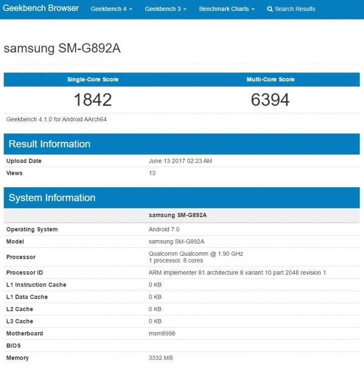 Galaxy S8 Active siêu bền xuất hiện trên Geekbench với chip Snapdragon 835, Android 7.0