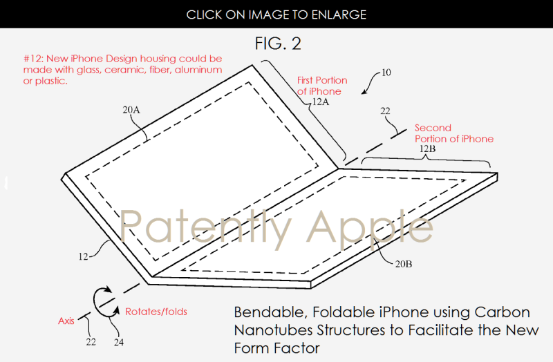 Bằng sáng chế của iPhone nắp gập