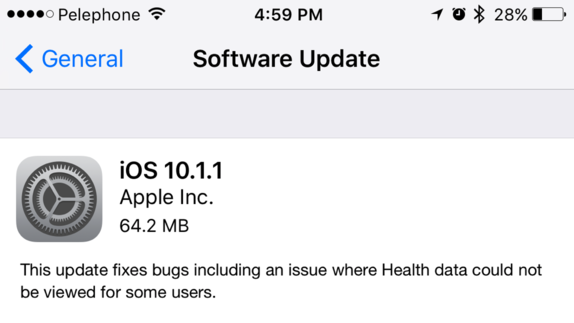 Bản cập nhật iOS 10.1.1 cho iPhone, iPad đã được tung ra