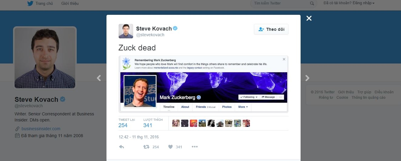 Facebook bất ngờ tuyên bố ông chủ của mình - Mark Zuckerberg đã... chết