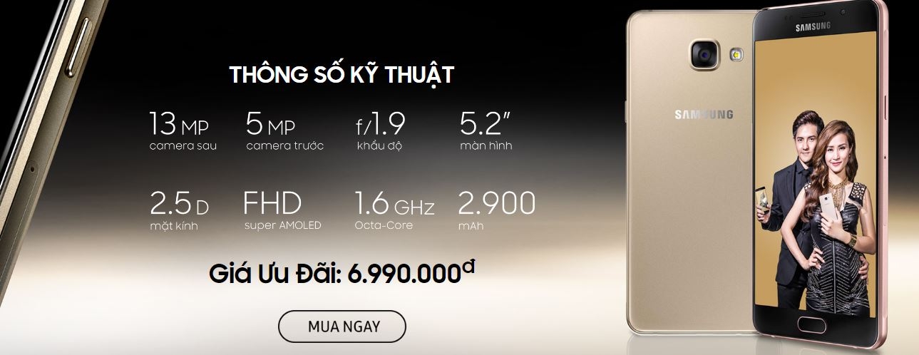 Lên đời Galaxy A5 2016 được giảm ngay 1 triệu đồng, quá đã