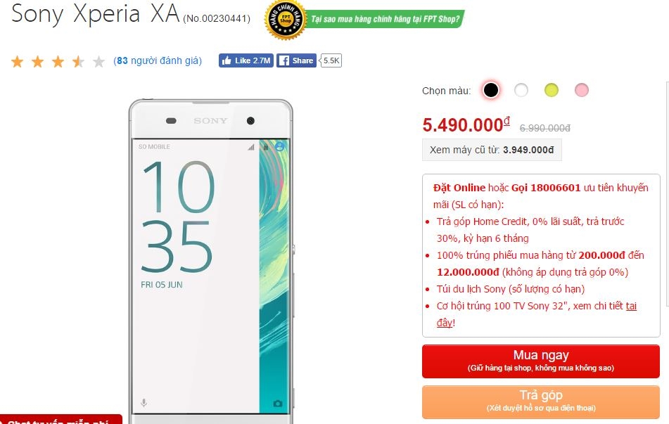 Sau Xperia X đến lượt Xperia XA và XA Ultra cùng nhau hạ giá tại FPT Shop