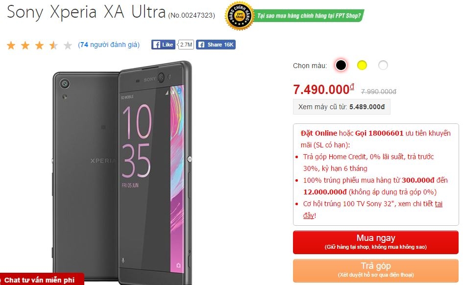 Sau Xperia X đến lượt Xperia XA và XA Ultra cùng nhau hạ giá tại FPT Shop