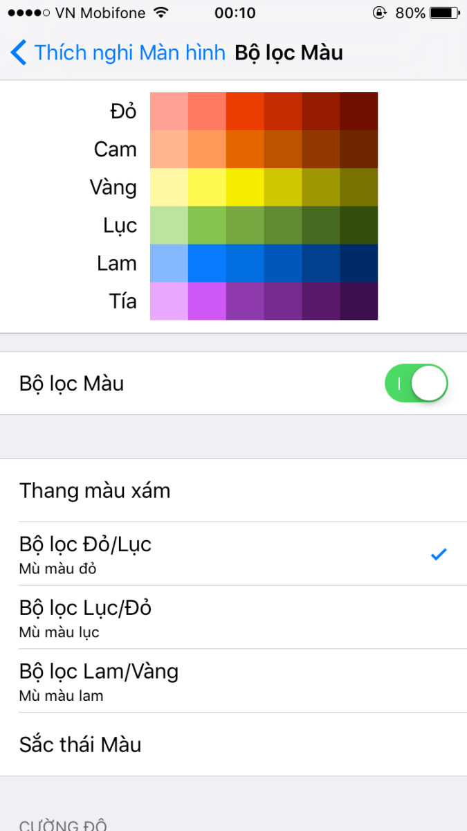 Hướng dẫn cân chỉnh màu sắc màn hình trên iOS 10