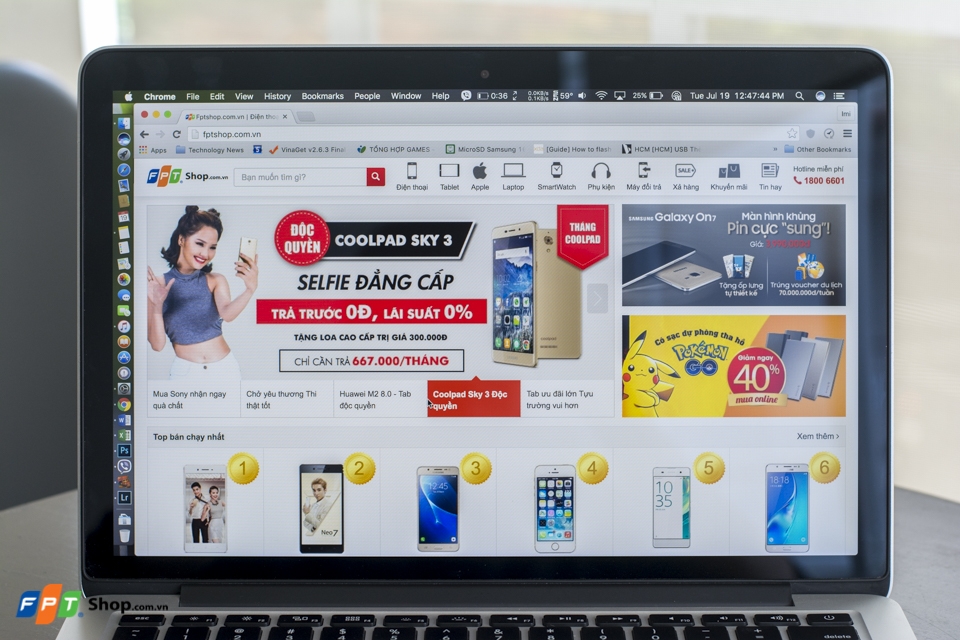 Lenovo ideapad 710S đọ sắc cùng MacBook Pro Retina 13