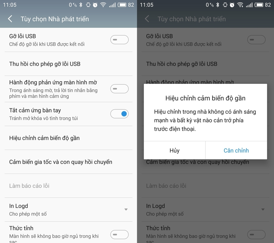 Cân chỉnh cảm biến tiệm cận