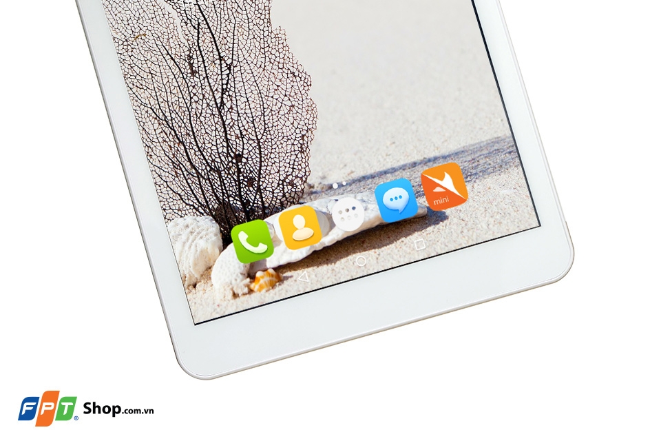 Masstel Tab 825 sử dụng 3 phím điều hướng ảo bên trong màn hình