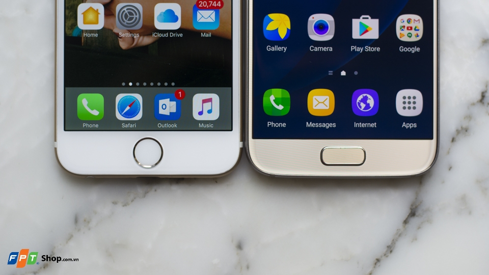 Thiết kế Samsung Galaxy S7 và iPhone 6: Long tranh hổ đấu