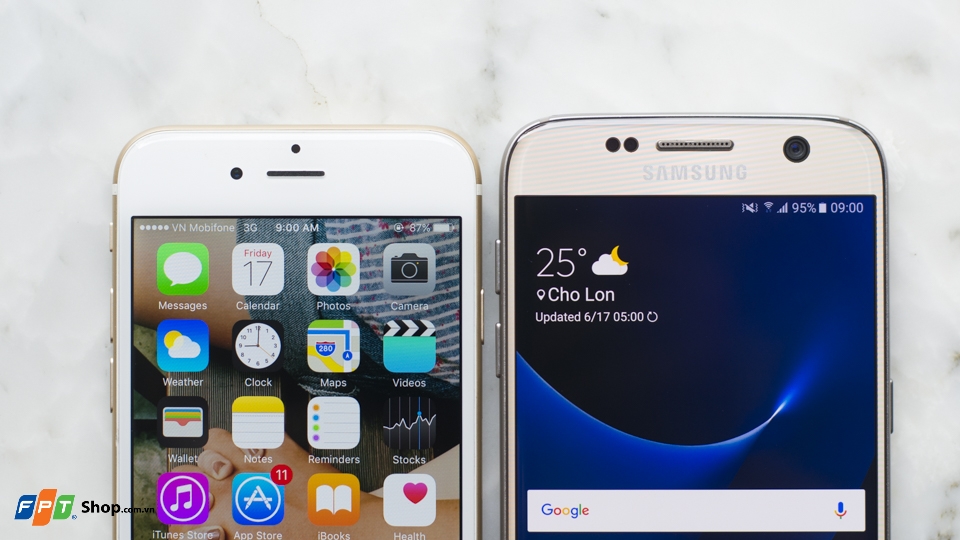 Thiết kế Samsung Galaxy S7 và iPhone 6: Long tranh hổ đấu