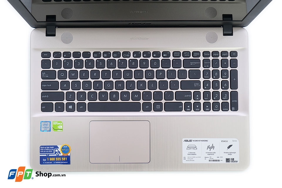 Trên tay ASUS VivoBook Max X541UV: Cứng cáp, đẹp và nhẹ ASUS VivoBook Max X541UV có thiết kế mặt trong khá