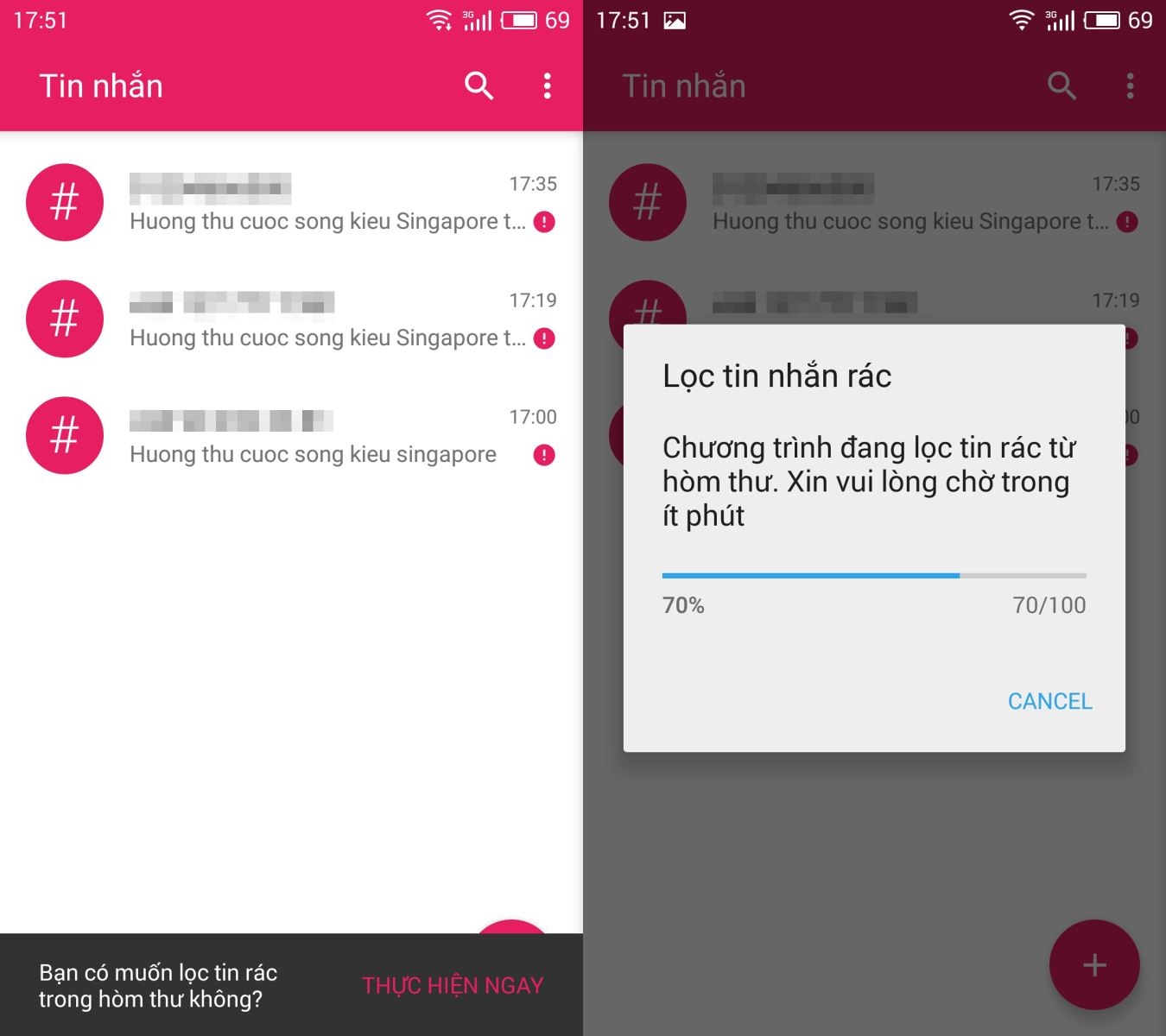 Lọc tin nhắn rác trong Smooth Messenger