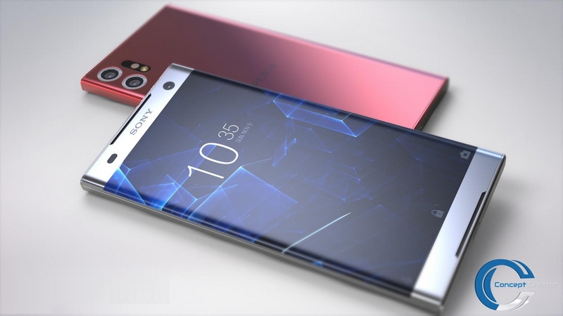 Ảnh minh họa smartphone Sony màn hình tràn viền, camera kép
