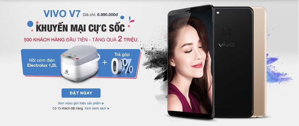 Giá bán chính thức Vivo V7