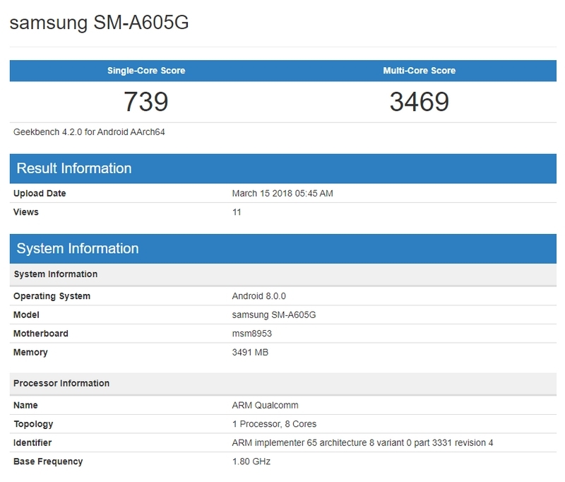 Điểm hiệu năng đơn lõi và đa lõi của Galaxy A6 & A6 Plus Điểm hiệu năng đơn lõi và đa lõi của Galaxy A6 & A6 Plus