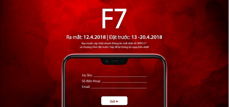 Thông tin ngày ra mắt và đặt trước OPPO F7