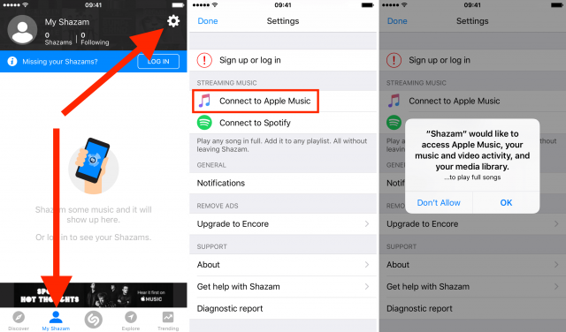 Cách kết nối Shazam đến Apple Music