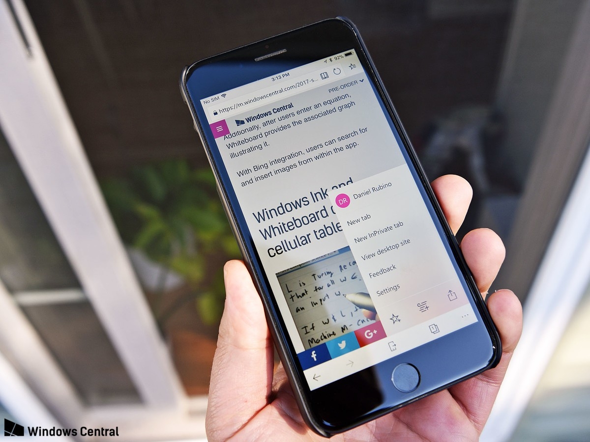 Trình duyệt Edge trên iPhone.