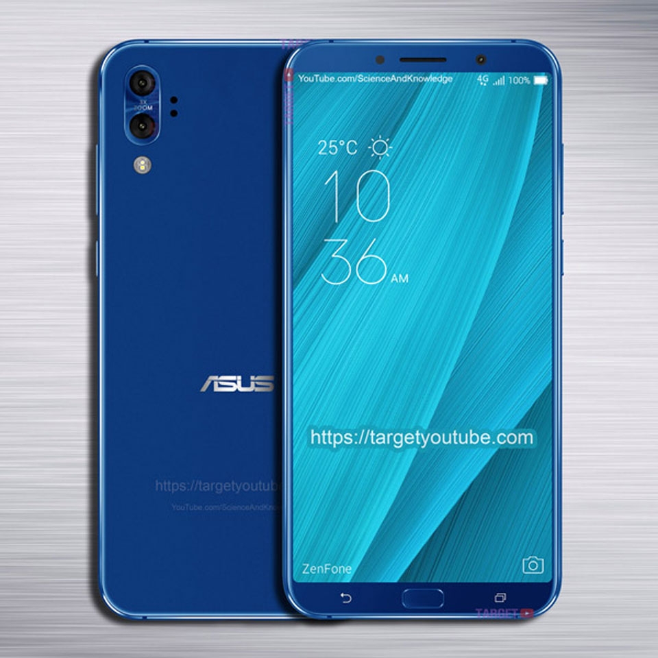 Smartphone Asus Zenfone 5 Pro 2018 lộ diện hình ảnh Viền màn hình tại mặt trước của máy nay đã được làm mỏng hơn.