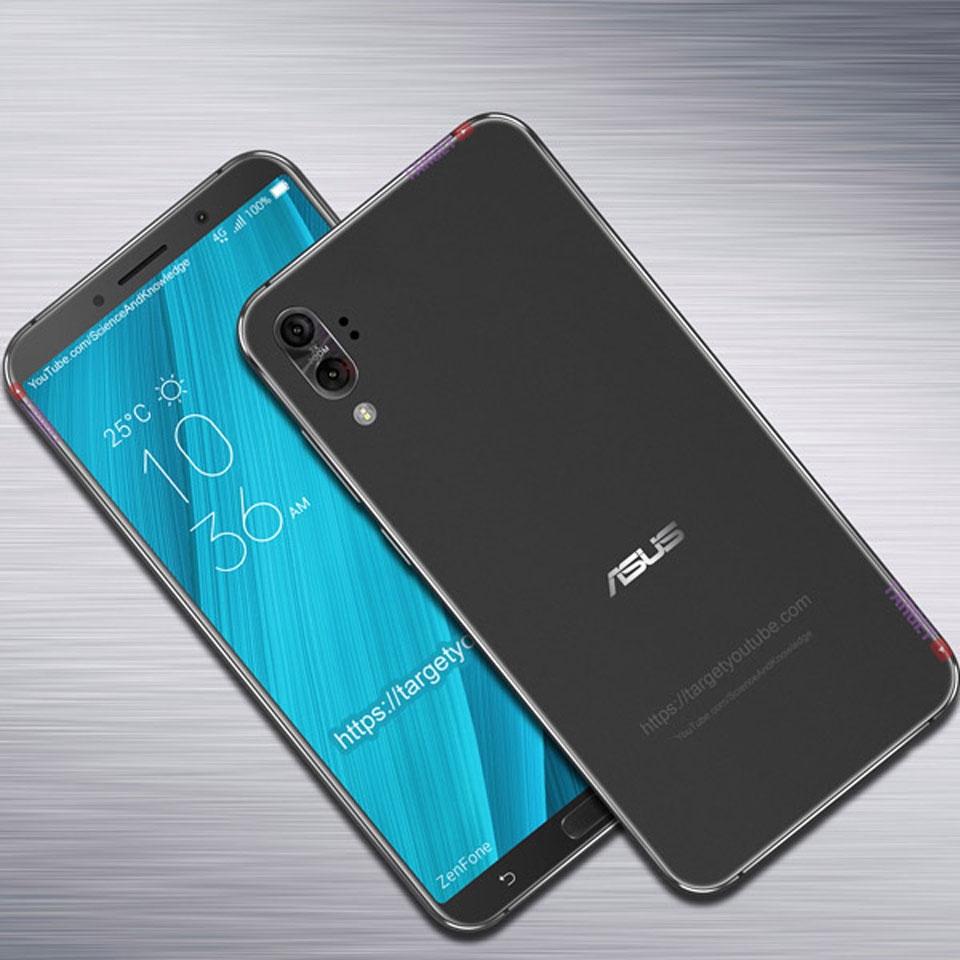 Smartphone Asus Zenfone 5 Pro 2018 lộ diện hình ảnh Mặt sau của máy được làm trơn bóng.