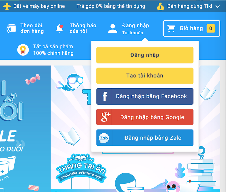 Dữ liệu ứng dụng khi dùng các dịch vụ của bên thứ 3.