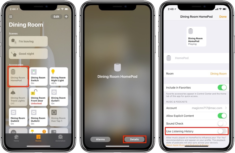 Nhập tên mới cho loa Apple HomePod và nhấn nút Done.