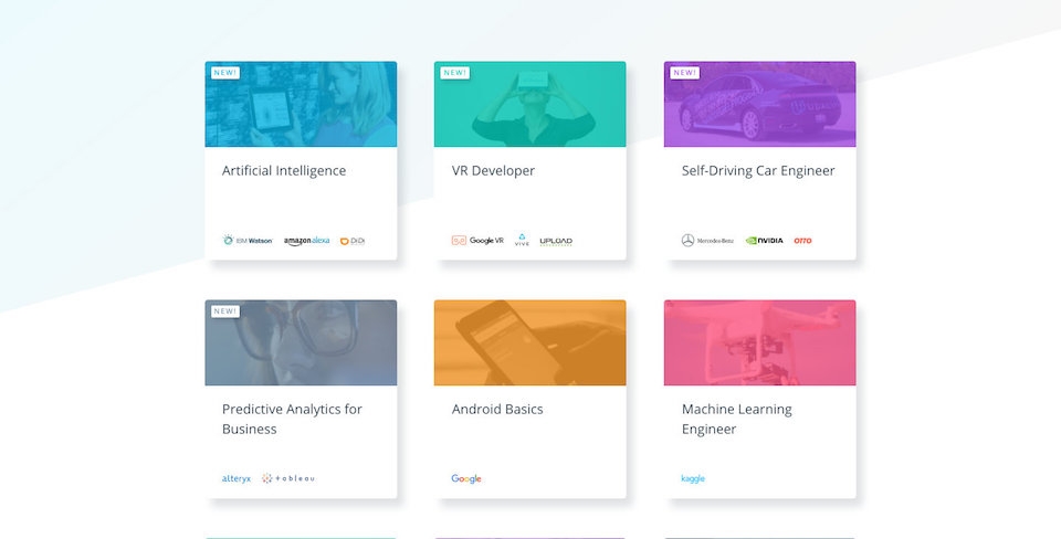 Website học tập miễn phí Udacity.