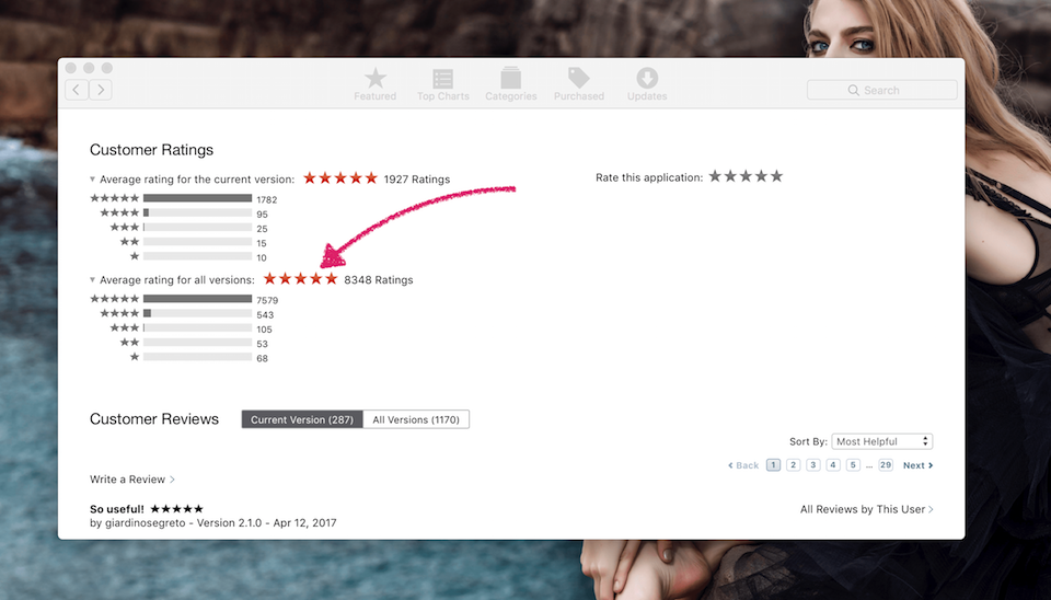 Để ý đánh giá ở phần Customer Ratings để biết chất lượng của ứng dụng.