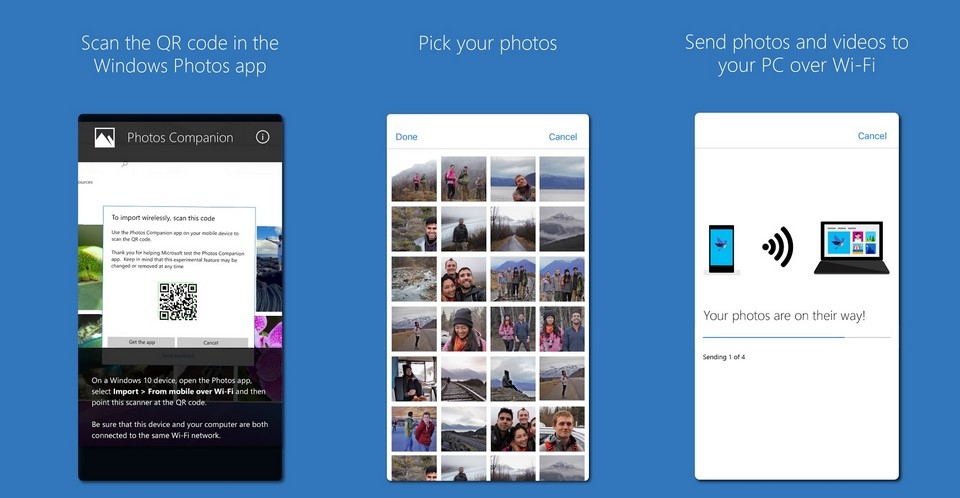 Microsoft ra mắt ứng dụng Photos Companion Chỉ với vài bước người dùng đã có thể đồng bộ ảnh siêu tốc giữa thiết bị di động và máy tính.