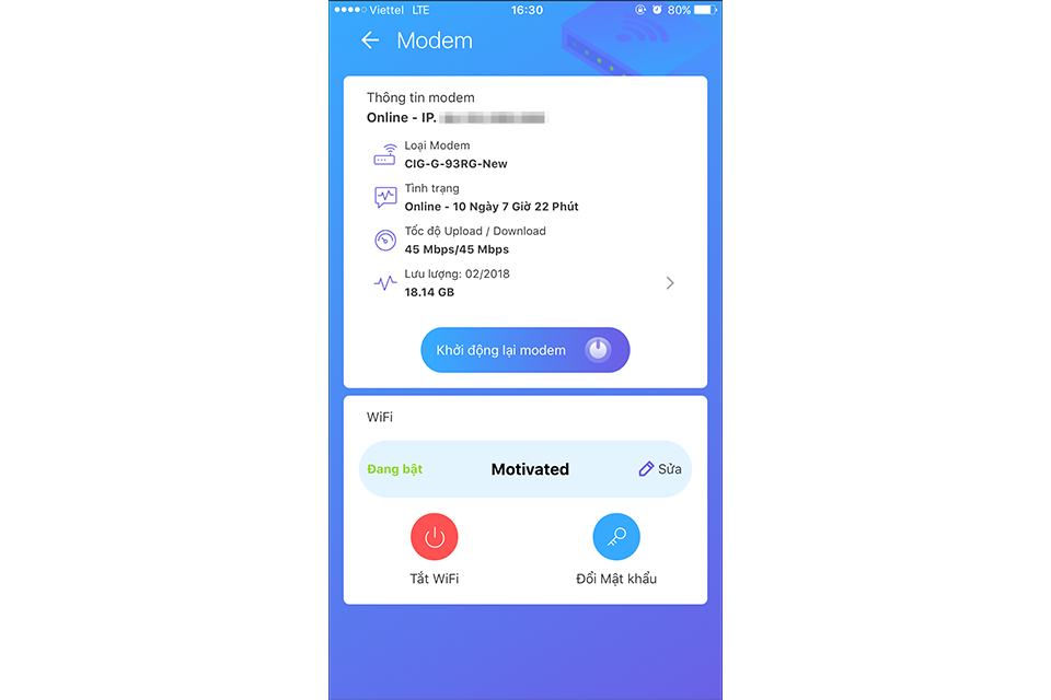 Mời dùng thử ứng dụng HiFPT cho mạng FPT Dễ dàng quản lý modem mạng.
