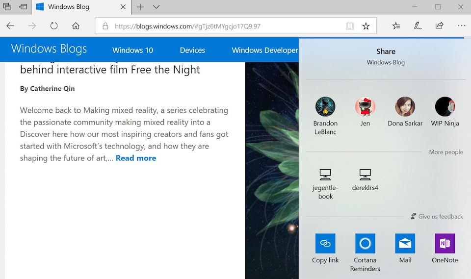 Tính năng Near Share.