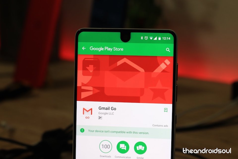 Ứng dụng Gmail Go.
