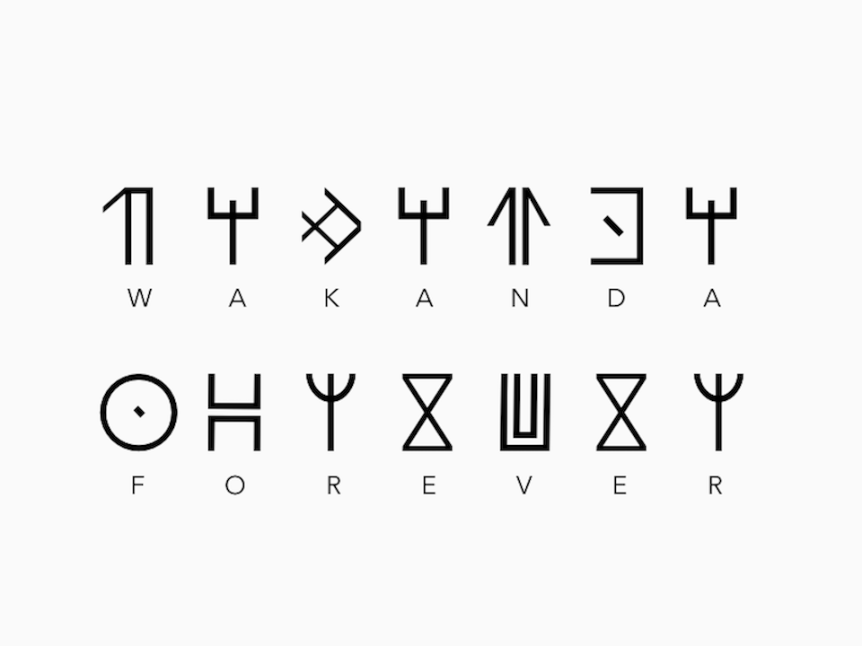 Bộ font chữ Wakanda lấy ý tưởng từ bộ phím Black Panther.