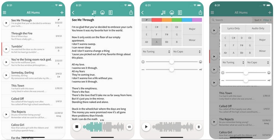 5 ứng dụng viết nhạc miễn phí trên smartphone Ứng dụng Hum.