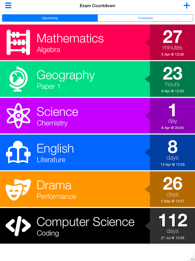 Ứng dụng Exam Countdown