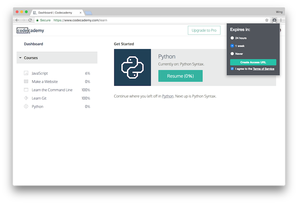 Vào website bất kỳ và tạo link chia sẻ tài khoản