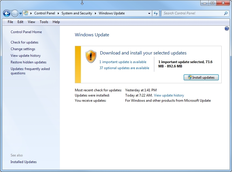 Cập nhật phần mềm thường xuyên