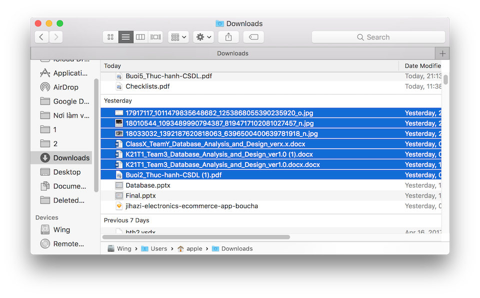 7 mẹo nhỏ thao tác với tập tin trên macOS Chọn nhiều tập tin cùng lúc