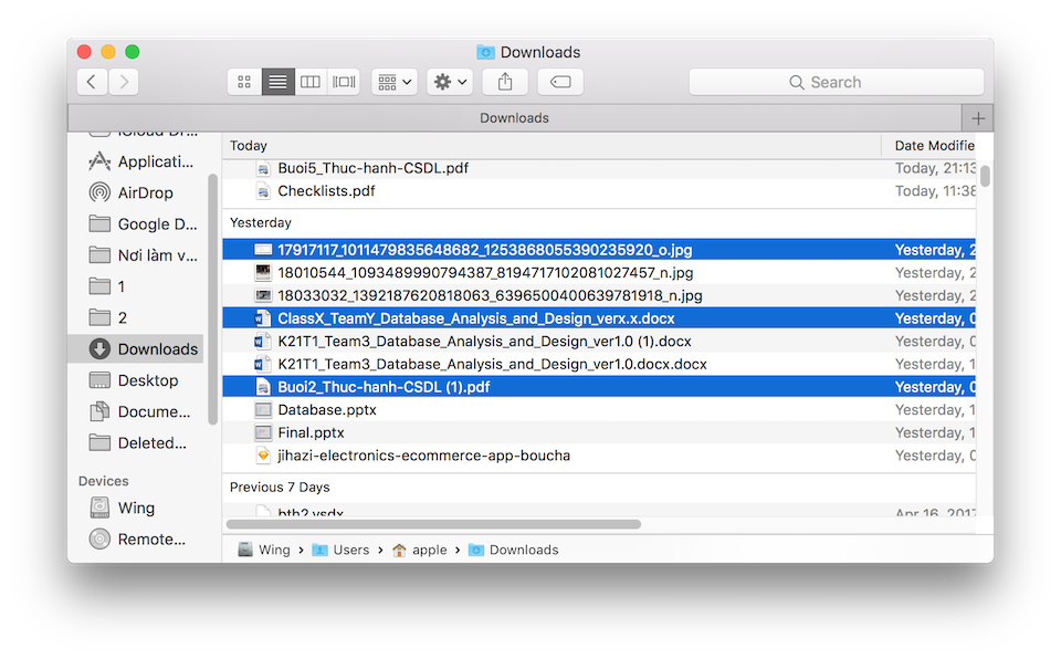 7 mẹo nhỏ thao tác với tập tin trên macOS Chọn các tập tin nằm cách nhau