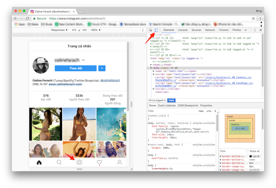 Đăng ảnh lên Instagram từ trình duyệt Chrome