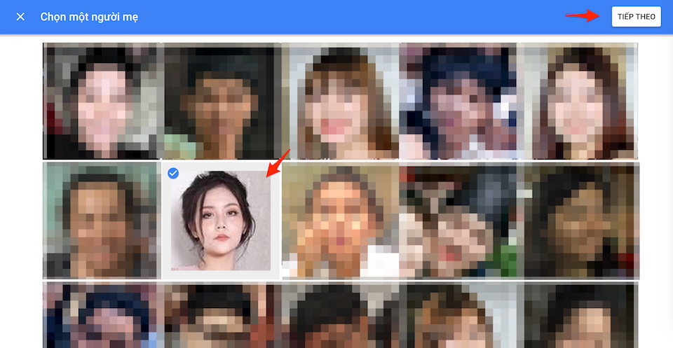 Cách tạo video Ngày của Mẹ bằng Google Photos Chọn hình của Mẹ trên Google Photos