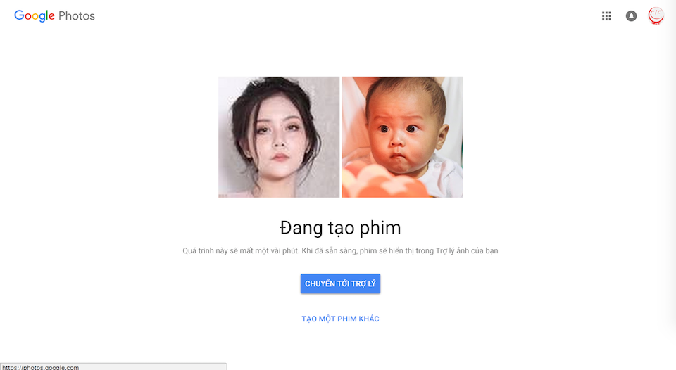 Cách tạo video Ngày của Mẹ bằng Google Photos Hệ thống sẽ tạo video có sự hiện diện của cả bạn và Mẹ trong video