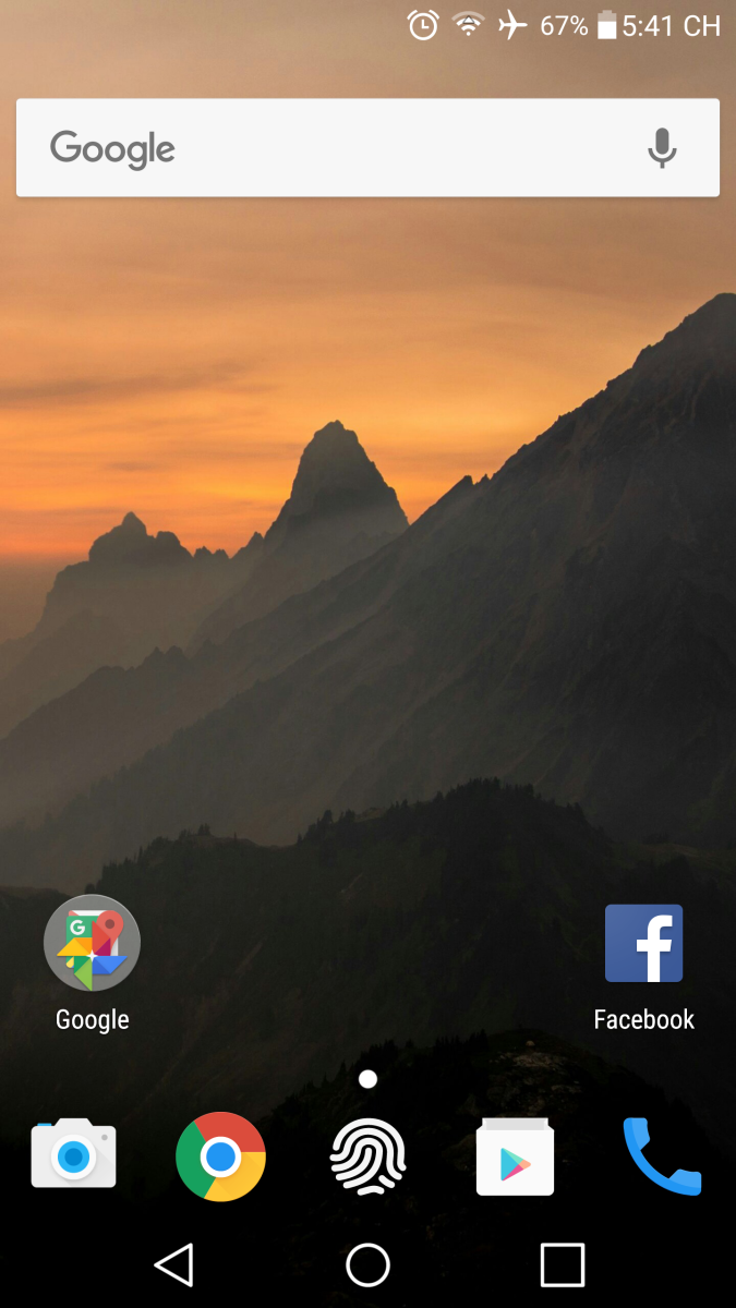 Màn hình chính trên LG V10