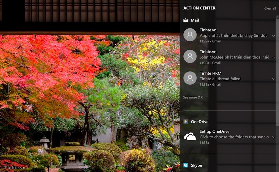 Windows 10 Creators Action Center bị mất màu