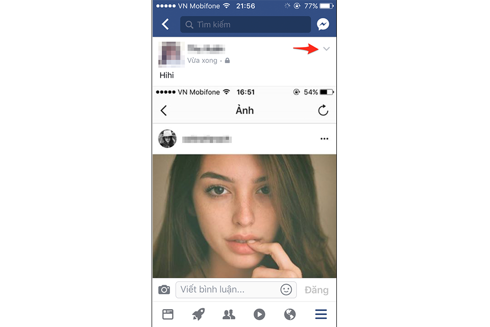 Đi đến trạng thái đã đăng mà bạn muốn thay đổi hình