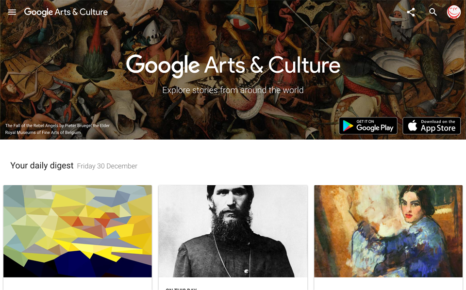 Kho hình ảnh nghệ thuật Google Arts & Culture