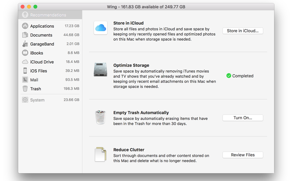 Xóa đi các tập tin, ứng dụng không cần thiết
